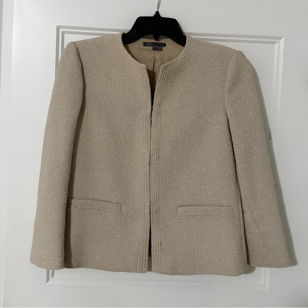 Vince Cream Cropped Blazer Size 4